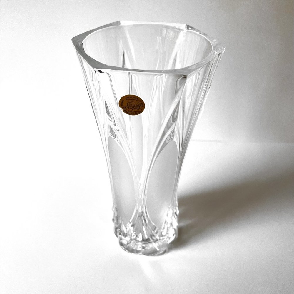 Vintage 24% Lead Cut Crystal Vase, Cristal d'Arques, Chatelet, France- Circa1970